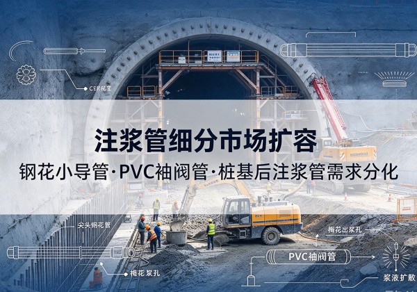长白注浆管细分市场扩容，隧道钢花小导管、PVC 袖阀管、桩基后注浆管需求分化